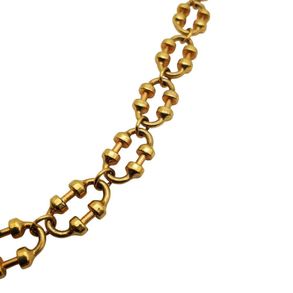 Avon Gold Tone Necklace Strand Oval Chunky Chain 1980s Statement Classic Vintage - Picture 4 of 9